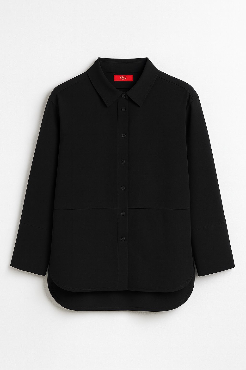 Basic Shirt Top - Black - Image 6